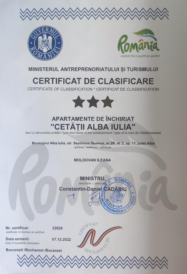 Apartamentul Cetatii Alba Iulia Eksteriør bilde
